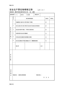 (整理)項(xiàng)目部人員責(zé)任制考核記錄