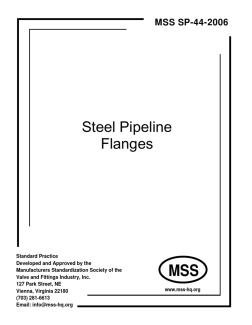 (新)-MSSSP-44-2006钢制管道法兰