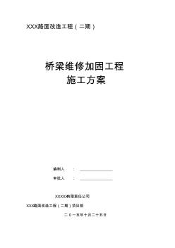 (路面改造工程)桥梁维修加固工程施工方案资料