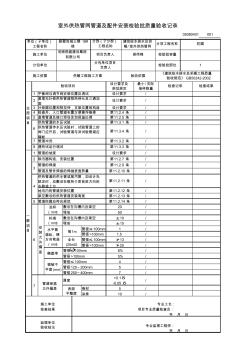 (防腐)室外供熱管網(wǎng)管道及配件安裝檢驗批質(zhì)量驗收記錄