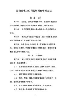 (附件)-湖南省电力公司营销稽查管理办法
