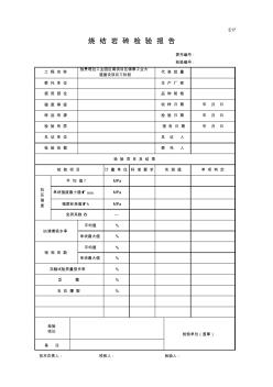 001-E17普通烧结砖检验报告