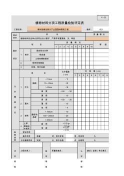 001-Y-2植物材料分项工程质量检验评定表