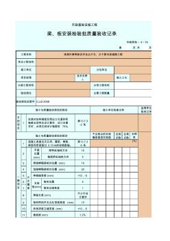 001-市政质检.2.33梁、板安装检验批质量验收记录