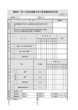 001-电5-0-1避雷针(网)及接地装置分项工程质量检验评定表