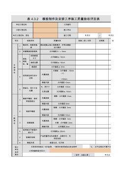 001-表4.3.2模板制作及安装工序施工质量验收评定表