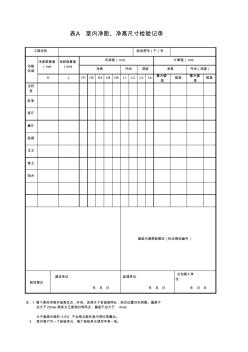 001-附錄A室內(nèi)凈距、凈高尺寸檢驗(yàn)記錄