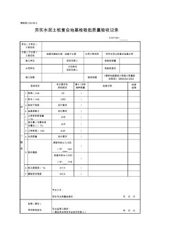 01011301_夯实水泥土桩复合地基检验批质量验收记录