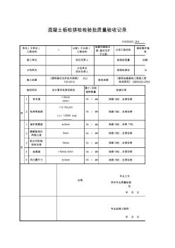 01030202_混凝土板桩排桩检验批质量验收记录