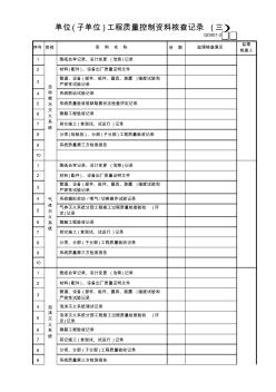 01单位(子单位)工程质量控制资料核查记录(3)GD401