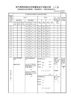 036电气照明系统全负荷通电运行试验记录(2)GD3010262
