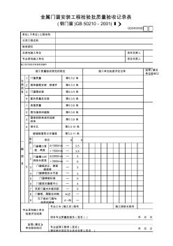 03金屬門窗安裝工程檢驗(yàn)批質(zhì)量驗(yàn)收記錄表(鋼門窗)(Ⅰ)GD24030303