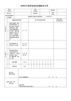 045自然块石面层检验批质量验收记录