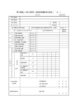 04洞门混凝土(施工及养护)检验批质量验收记录表(Ⅲ)