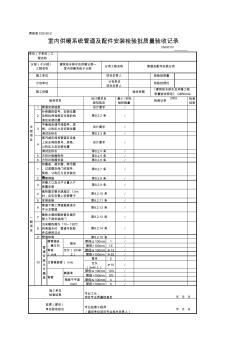 05050101_室内供暖系统管道及配件安装检验批质量验收记录