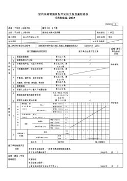 050501室內(nèi)采暖管道及配件安裝工程質(zhì)量檢驗表