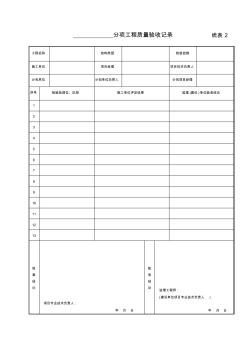 051_______分项工程质量验收记录统表2