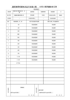 1#建筑電氣分項工程質量驗收記錄