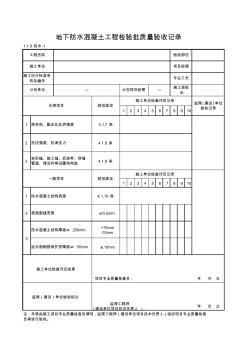 1-1-9防水-1_地下防水混凝土工程检验批质量验收记录