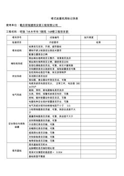 10.塔式起重機(jī)周檢記錄表