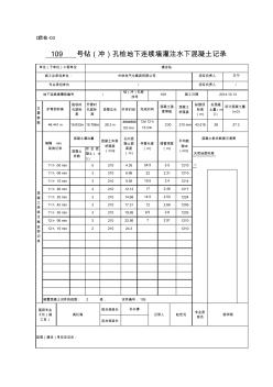 109#鉆(沖)孔樁地下連續(xù)墻灌注水下混凝土記錄GD2301023 (2)