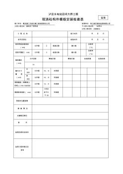 10现浇砼构件模板安装检查表