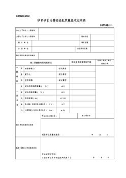 11.砂和砂石地基检验批质量验收记录表