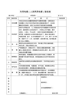 11外用电梯验收表