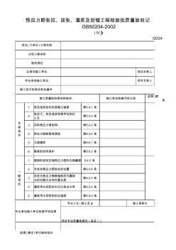 11預(yù)應(yīng)力筋張拉、放張、灌漿及封錨工程檢驗批質(zhì)量驗收記錄表(Ⅳ)GD24020111