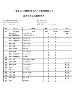 1250KVA箱变内主要设备及元器件配置 (2)