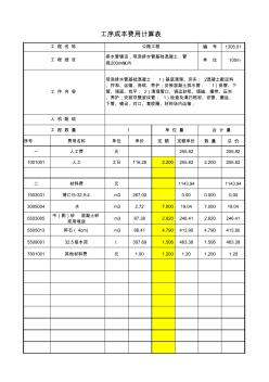 1305.01排水管鋪設,現(xiàn)澆排水管基礎混凝土,管徑200mm