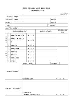 133.饰面板安装工程检验批质量验收记录表