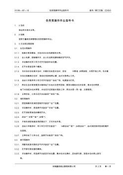 18各类泵操作作业指导书--物业客服部作业指导书