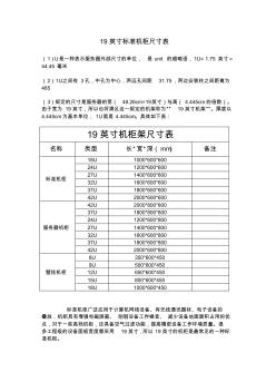 19英寸標準機柜尺寸表(20201029114422)