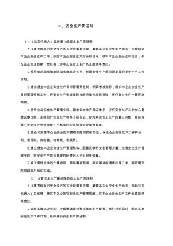 1、企业各级安全生产责任制和安全生产规章制度的目录及文件、企业标准和各种工程操作规程目录