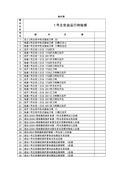 1号主变由运行转检修操作票(最终)