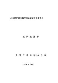 1振动成型法施工技术成果及报告[1]