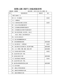 1：前期土建工程开工准备资料