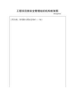 2.工程项目部安全管理组织机构框架图(电白建设)