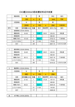 2000A五线母线槽材料成本核算 (3)