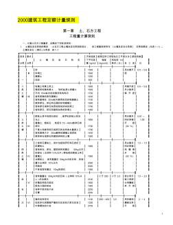 2000建筑工程定額計量規(guī)則