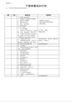 凤凰城操作手册 DLXS1.1.7个案销售培训计划