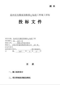 华美沧州住宅楼屋面维修工程技术标1 (2)