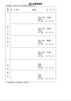 施工方案审批单