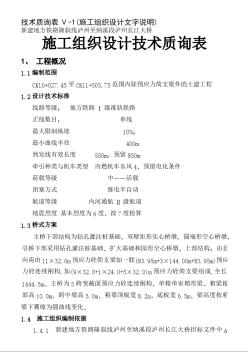 泸州长江大桥施工组织设计技术质询表