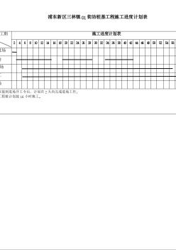 浦东新区三林镇工程桩施工进度计划表