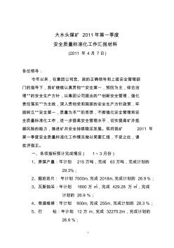 2011年第一季度汇报材料