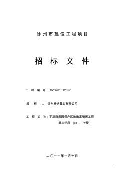 2011徐州市建设工程项目招标文件