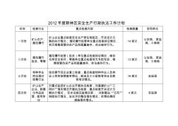 2012年度新林区安全生产行政执法工作计划