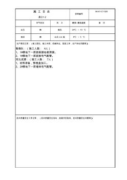 2013年4月19日施工日志